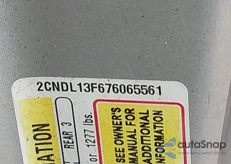2007 Chevrolet Equinox Ls z USA, uszkodzony, nr VIN 2CNDL13F676065561